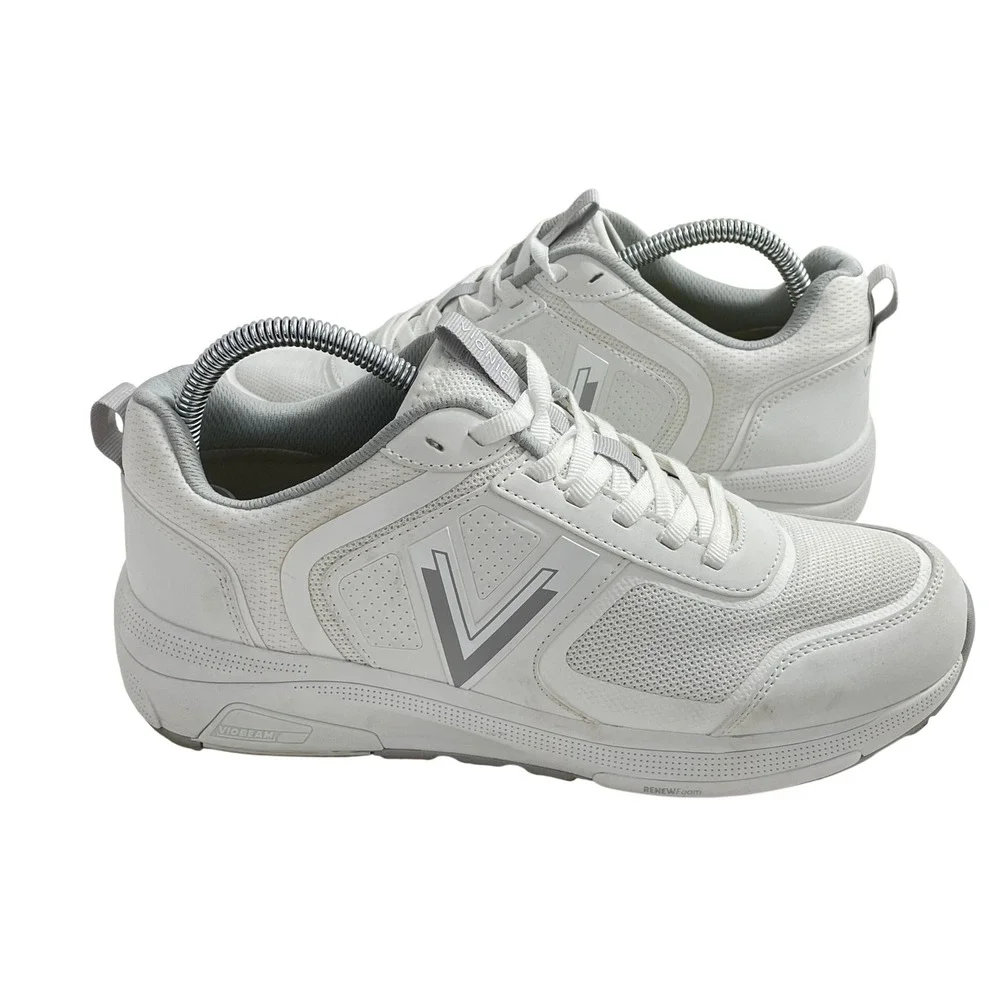 Vionic Walk Strider White Grey Active Walking Shoes WSTRIDER‎ 001 Women's 9 Wide